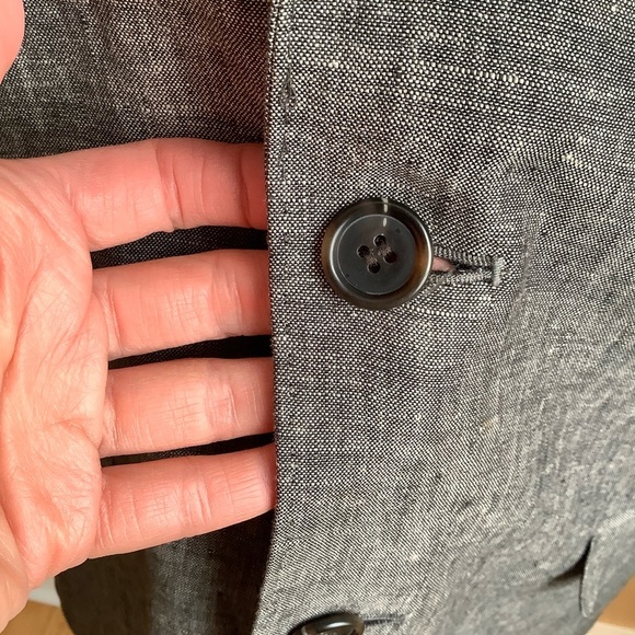 H&M Neutral Menswear Oversized Linen Blazer Scandi Style - Picture 7 of 13